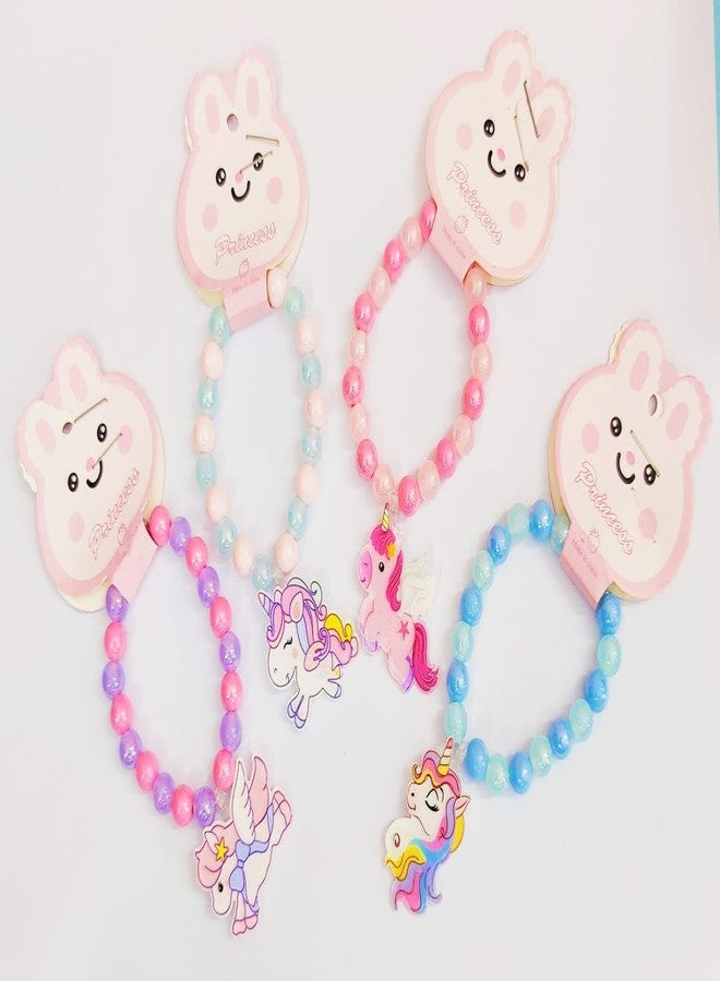 Tera13 TERA 13 Return Gifts For Kids Bracelet Unicorn Bracelet For Girls Playful Cartoon Kids Bracelet, Fun and Vibrant Characters, Adjustable and Safe, Party Favors and Gifts (4 pcs) - Image 5